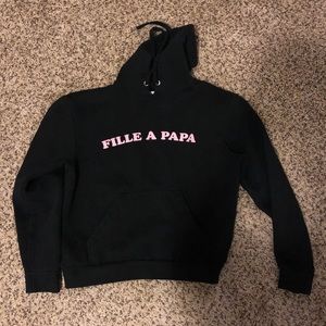 Fille a papa daddy’s girl black hoodie